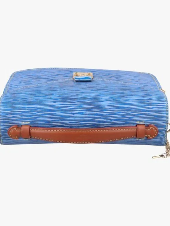 Louis Vuitton Pochette Metis MM Monogram Brown Denim Blue Reverse Epi Handbag - Picture 5 of 10